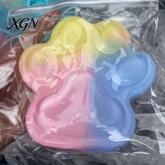 Soft Cat Paw Fidget Toy Squeezable Slow-Rising Stress Reliever Realistic Rhinestone Plush Claw Design Novelty Decompression Gift for Kids Adults Large