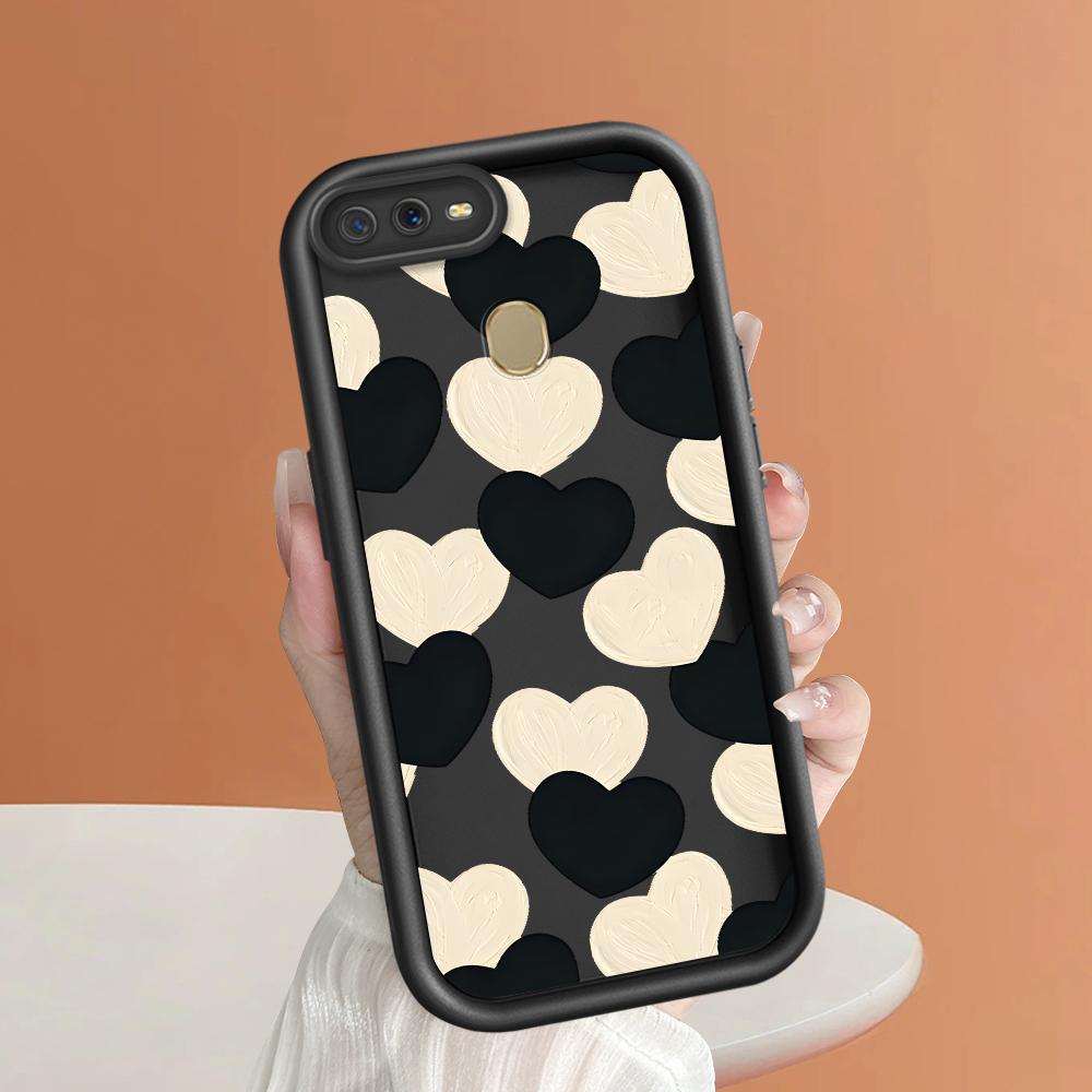 Soft Silicone Square Ladders Cartoon Pattern Full Cover Camera Protection Shockproof Case for OPPO Reno Realme OnePlus