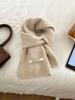Soft waxy high-quality wool blended knitted scarf women's autumn and winter new high-end scarf manufacturers wholesale
