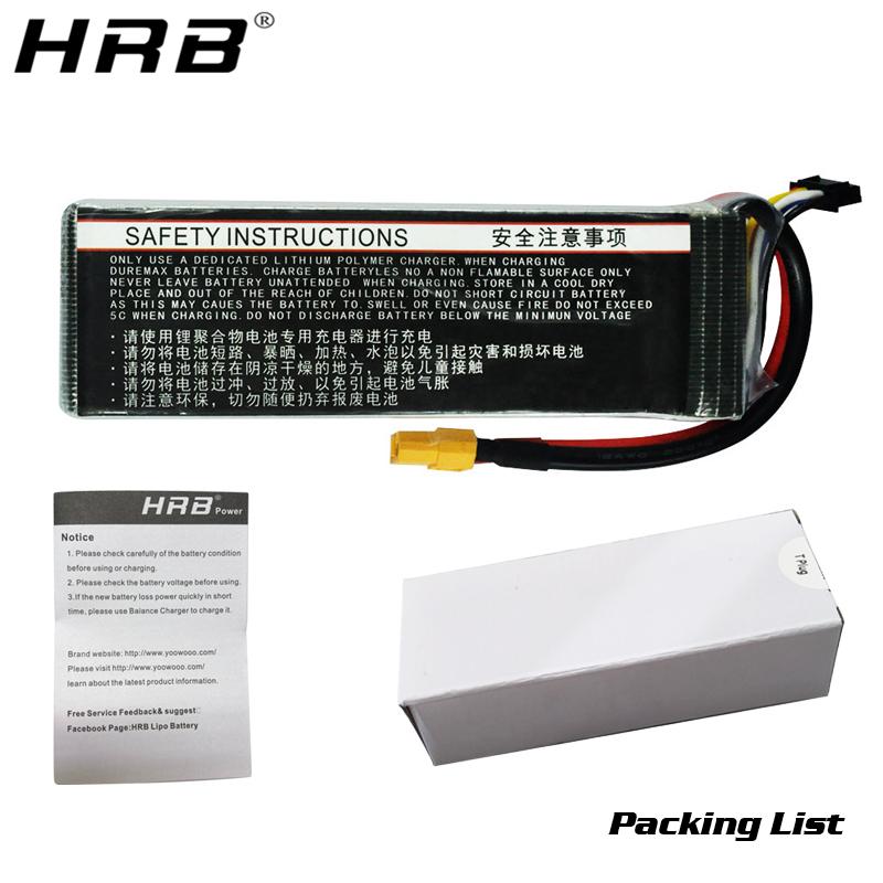 HRB 2S 3S 5S 4S 6S Lipo Baterie 3000mAh 4000mAh 5000mAh 6000mAh 7.4V 11.1V 14.8V 18.5V 22.2V XT60 Deans EC5 FPV Letadla