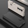Magnetic Buckle Card Holder Flip Phone Case + Film for Samsung Galaxy Z Fold 7 Zfold 6 Wireless Charging Leather Thin Hard Cover