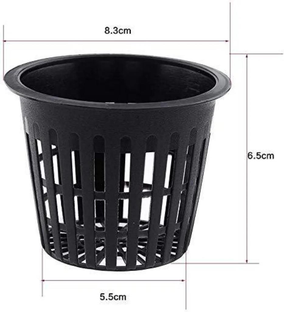 3pcs Grow Orchids Wide Lip Hydroponics Cups Planting Mesh Pot Soilless Net Basket Slotted Container Colonization Black 3 Inch