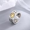Fashionable Smile Face Star Opening Ring with Adjustable Fit Fashion Statement Ring Stylish Finger Accessories
