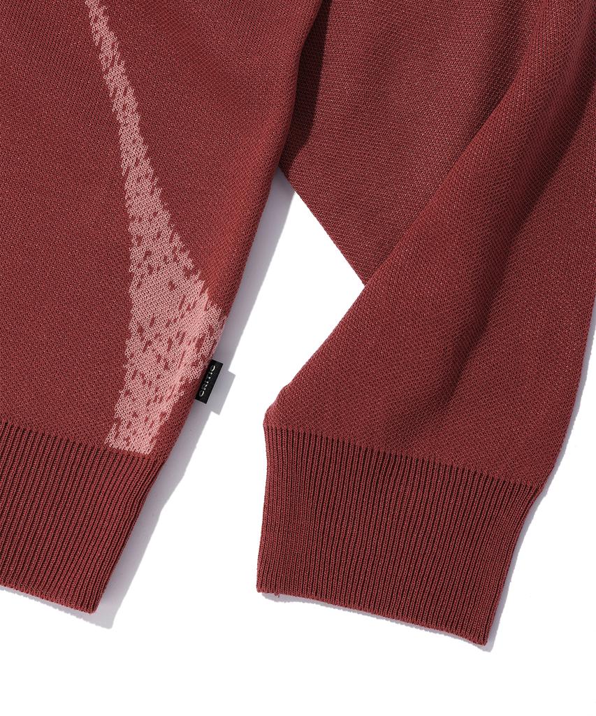 CRITIC Wormhole Logo Jacquard Knit Brick