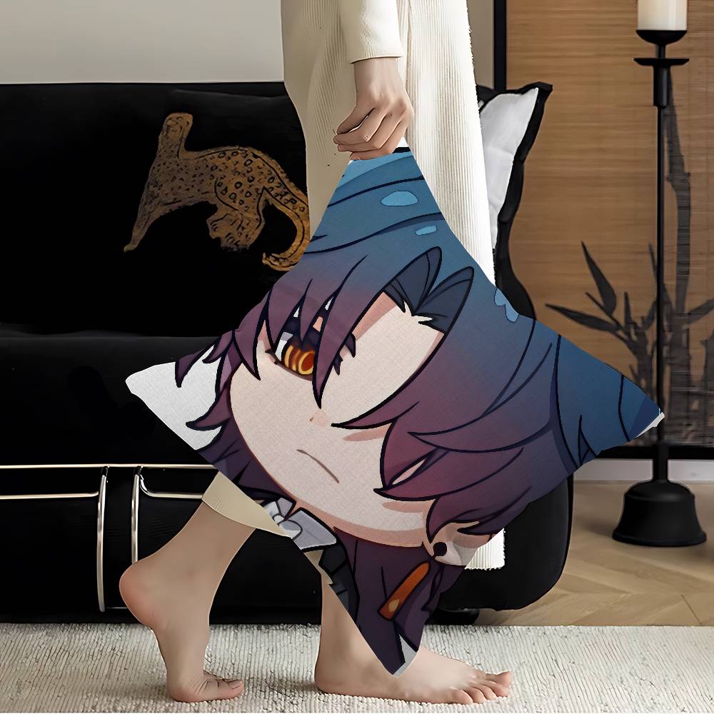 Honkai Star Rail Character Blade Cushion Cover Polyester Sofa Cushions Decorative Throw Pillows Home Decoration Pillowcover