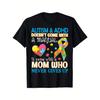 Autism ADHD Mom Never Gives Up Graphic T Shirt Cotton Crewneck Tee Casual Tops for Women