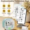 Bluetooth Portable Mini Thermal Printer No Ink For DIY Stickers Labels Receipts Work Plans For IOS Android Devices Includes 3 Rolls Adhesive Paper