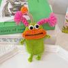 Pull Out Car Keys Cases Bag Funny Cartoon Keychains Pouch Hand Knitting Keys Wallets Organizers for Women and Men