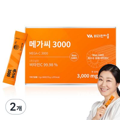 Vitamin Village Mega C 3000 Vitamin C Powder Stick, 270g, 2 Units