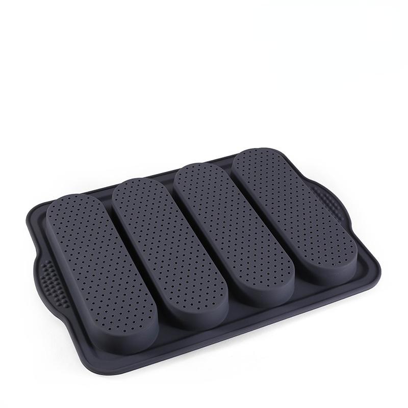 Neue 4 Gitter Silikon Kuchenform Brotbackform Brotform Baguette Backblech Antihaft Kastenform Brot Toastform Gebäckwerkzeuge