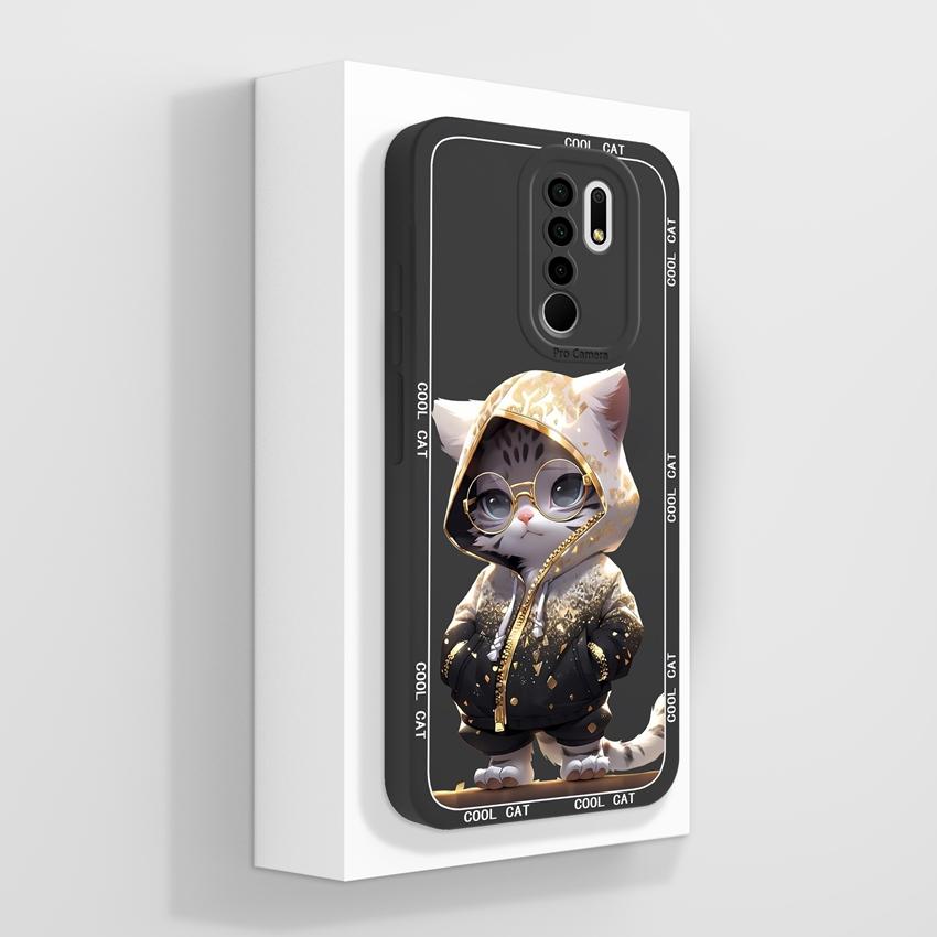 For Xiaomi Poco M2 M3 M4 M6 M7 Pro M5 M5S Mysterious Whale Phone Cases Camera Protection Liquid Silicone Anti Fall Protection Covers For Xiaomi Casing