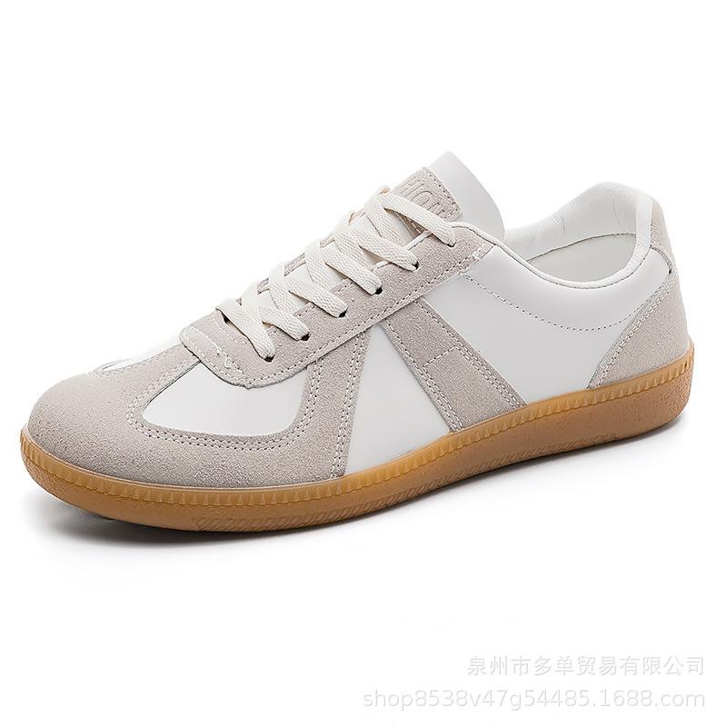 Light Luxury German Training Shoes New Ins Trendy White Casual Shoes Low-top Sports Shoes Board Shoes