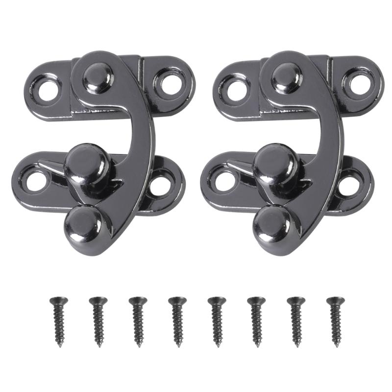 

Vintage Styles Black Zinc Alloy Horn Lock Swing Arm Latches Suitable for Jewelry Box and Wood Case Suitcases Dollhouses