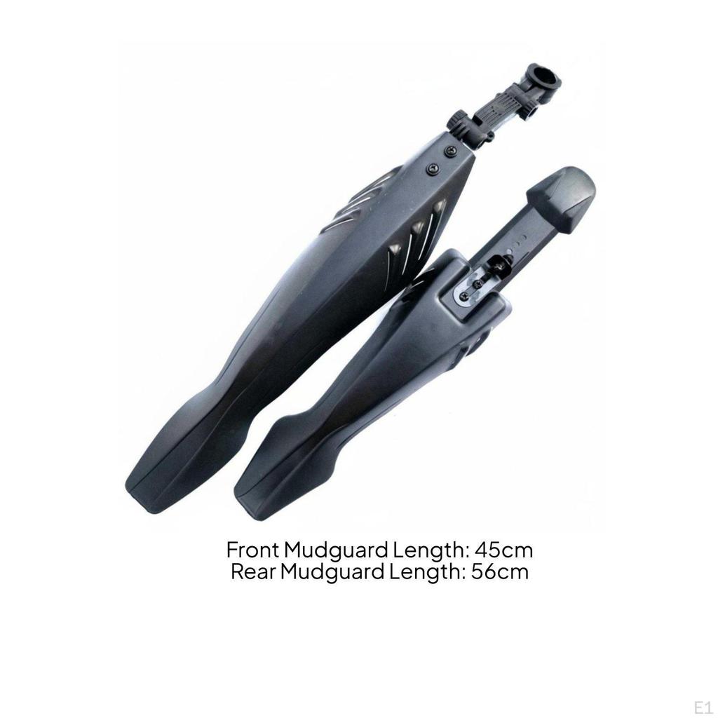 2 Pieces Mountain Bike Fenders Design Adjustable Mudguards Cycle for Rainy