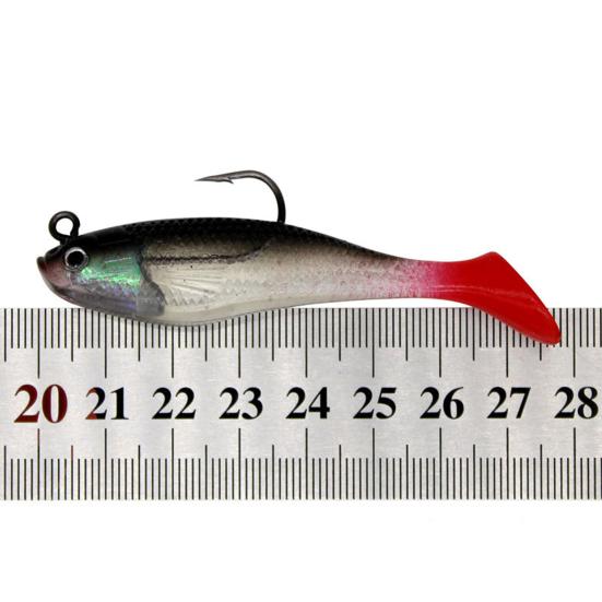 1/3/5 szt. 8 cm/9,25 g Miękka Przynęta Wędkarska z Haczykiem Świecąca w Ciemności PVC Bioniczna Sztuczna Przynęta Pływająca Akcesoria Wędkarskie na Pstrąga i Okonia do Wody Słodkiej i Słonej