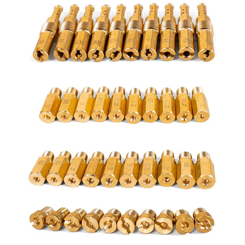 Ntcpefy 30 Carburetor Main Jets and 10 Slow Pilot Jets for PWK CVK PWM Carbs