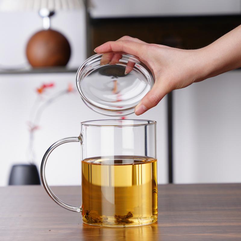 High-Temperature Resistant Borosilicate Glass Cup with Handle - Ideal for Tea, Water, or Household Use