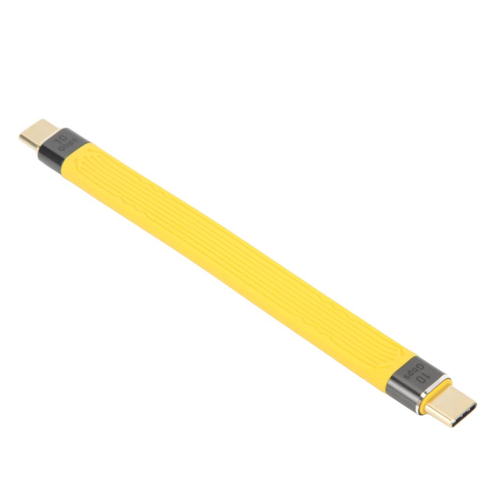 Type C To Type C Cable 10Gbps Data Transfer PD 100W 5A Fast Charging Male To Male FPC Type C Data Cord 5.1in