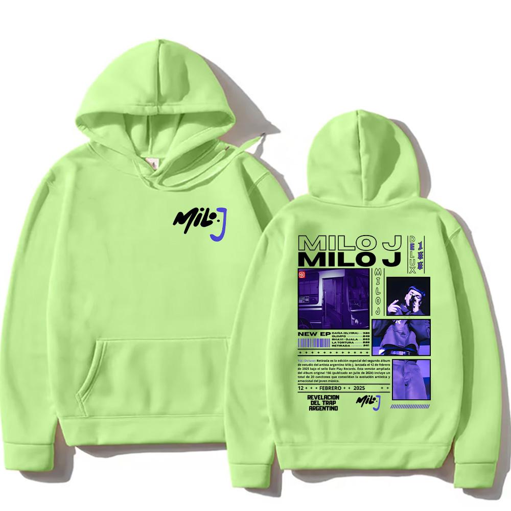 Milo J Mikiny Rapper Milo J Merch Mikiny Módní Dámské Pánské Nový Design Oblečení Grafický Potisk High Street Pulovry Ležérní