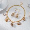 Boho Ocean Theme Jewelry Set for Women Metal Starfish Conch Imitation Pearl Pendant Earrings Necklace Beach Party Jewelry Gifts