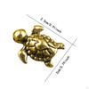 Brass Turtle Figurine Animal Sculpture Portable Small Statue Tabletop Ornament Tea Pet for