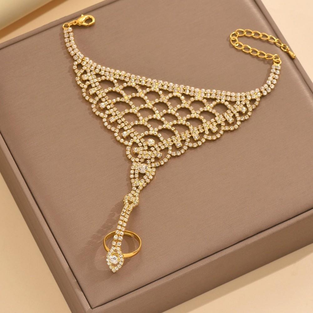 Temperament Elegant Women'S Bracelet Versatile Finger Chain Ring Bracelet Trendy Prom