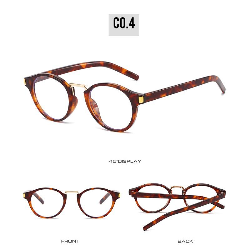 New Retro Round Sunglasses Men Women Leopard Frame UV400 Protection Fashion Black Driving Goggles