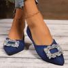 Fashion Autumn Women's Pumps Pionted Toe Low Heel Shoes for Women Outdoor Dress Slip On Shoes Platform Fashion Anti-slip Bling Loafers