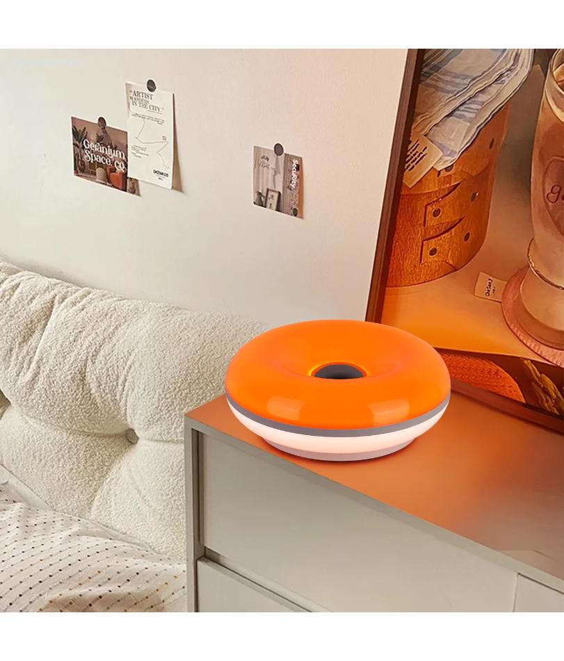 Bauhaus table lamp USB plug bedroom bedside lamp living room dining room decoration donut ambient light