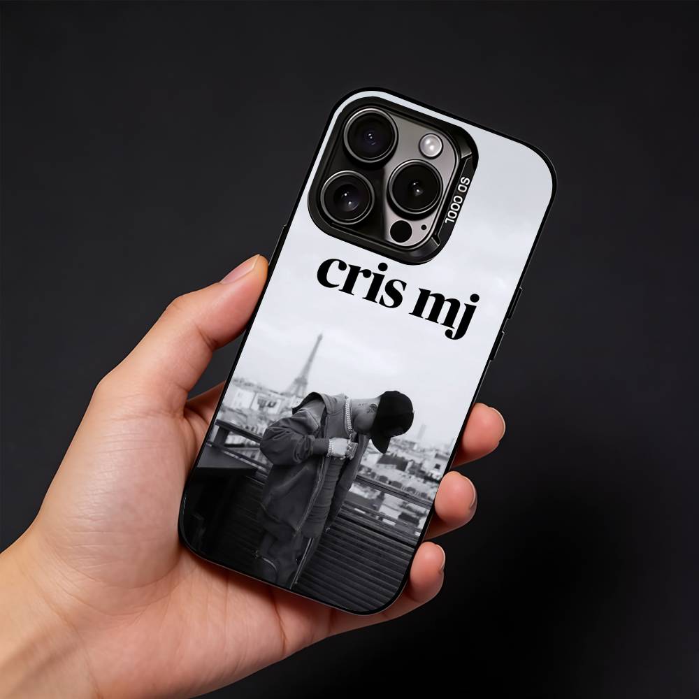 C-Cris MJ Singer Phone Case For iPhone17, 16,15,14,13,12 Pro Max Black Candy Matte Shockproof Cover iPhone12PROMAX