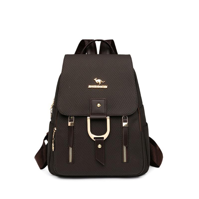 New Large-capacity Soft Linen Cloth Pattern Backpack Women's Versatile Multi-zipper Travel Bag Casual Fashion Backpack