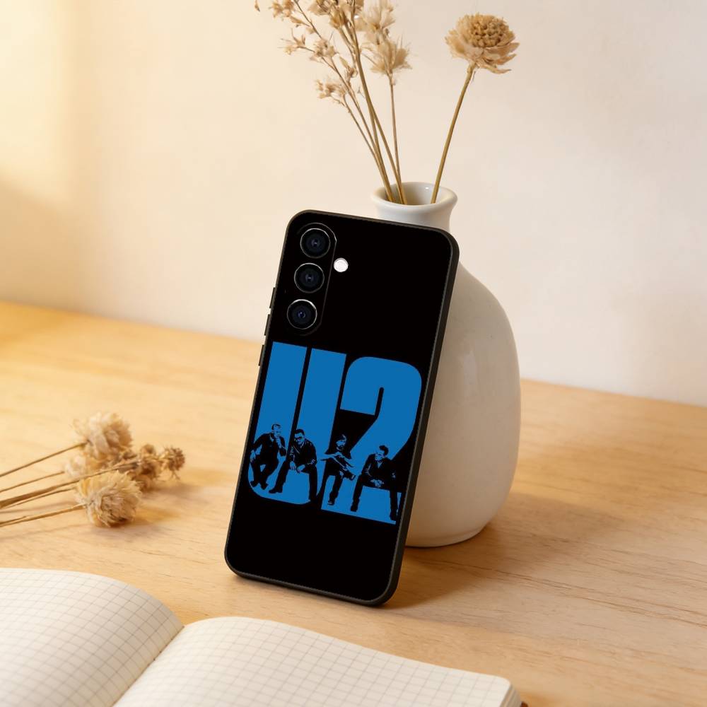 

U-U2-ES Band Phone Case For Samsung Galaxy A73,A72,A71,A70,A53,A52,A51,Soft Silicone Black Cover Samsung a12