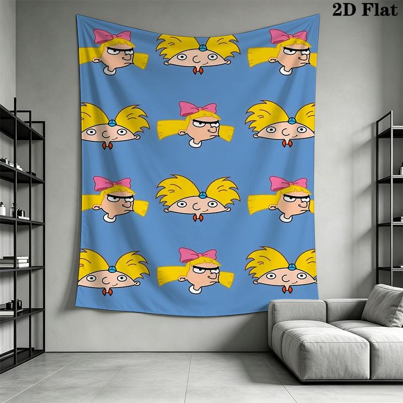 Hey Arnold Pattern Home Decor Tapestry, Wall Hanging, Decorative RV Wall Cloth.MGT0918505