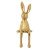 Queen-b Rabbit Figurine, Decorative Ornament, Nordic Style, Modern, Cute, Stylish, Simple, 20cm, Living Room Ornament, Rabbit Display, Ceramic (Gold)