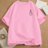 Hand Heart Gesture Print Tshirts For Unisex Summer Casual Fashion Loose Streetwear Tops Crew Neck Short Sleeve Tshirts