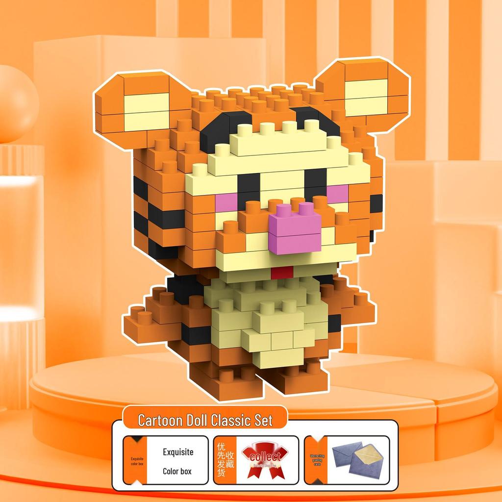 Figuras de Desenho Animado de Micro Partículas Compatíveis com LEGO - Brinquedo de Montagem Educacional para Crianças Caixa Surpresa Ornamentos