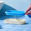 Cartoon Tragbare Seifenschalen Doppellagige Plastik-Seifenbox Haushalts-Badezimmer Ablage Seifenschale Badezimmer-Seifenbox Mit Deckel