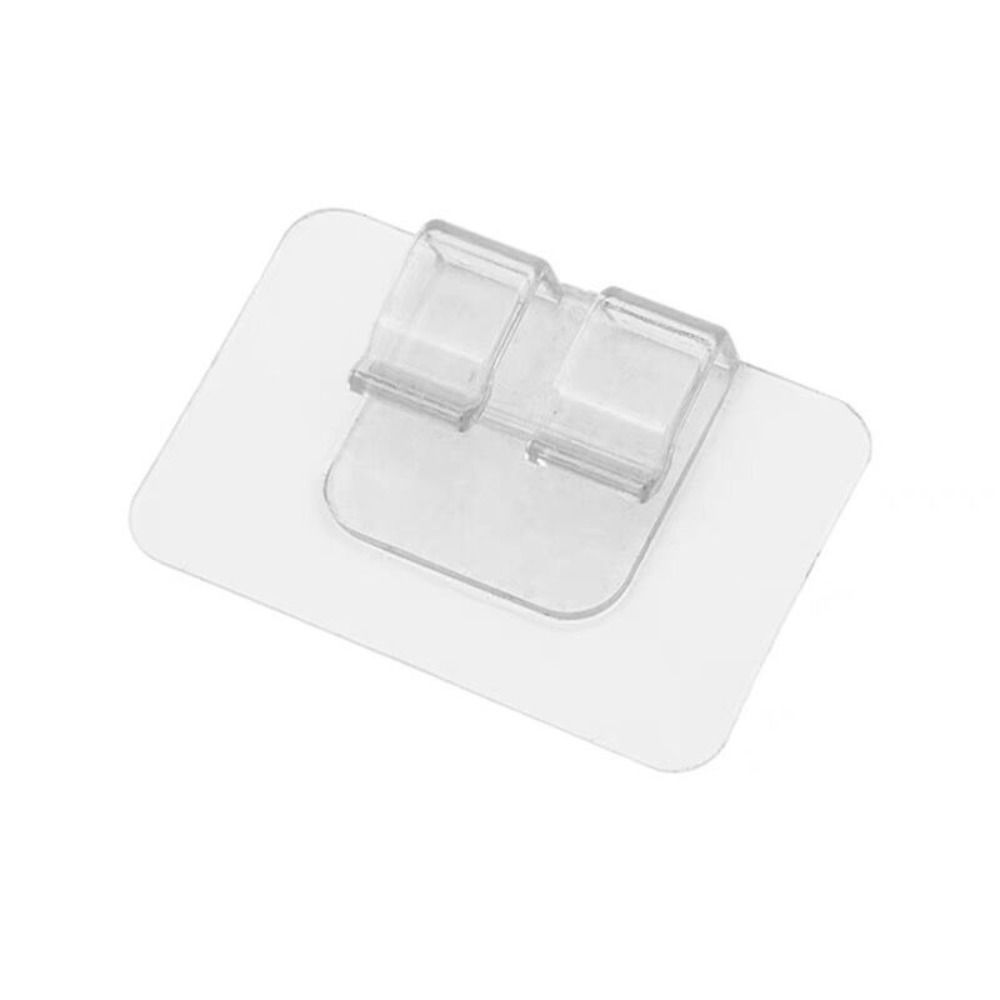 10pcs Wall-mounted Transparent Hanging Shelf Hook Traceless Strong Self Adhesive Hooks  Bedroom