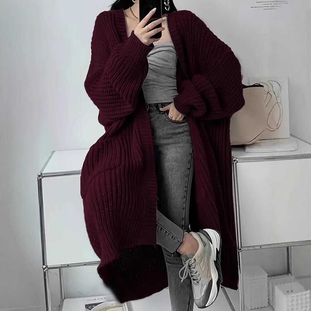 2024 European and American Clear Texture Loose Cardigan Outerwear
