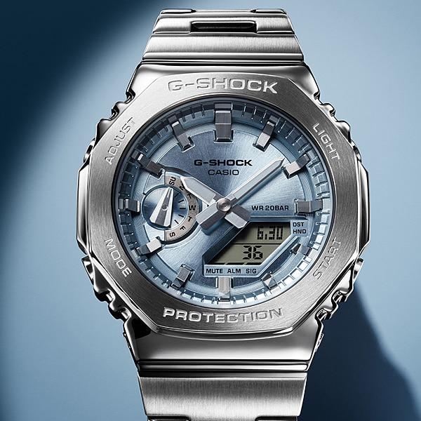 Casio Orologio da uomo G-SHOCK GM-2110D-2AJF [modello combinato analogico digitale G-SHOCK] rotondo argento