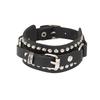 Hot Heart Gothic Spike Armband Verstellbares Punk Rock Armband Schwarzes Nieten Kunstleder Armband für Männer Frauen Geschenk