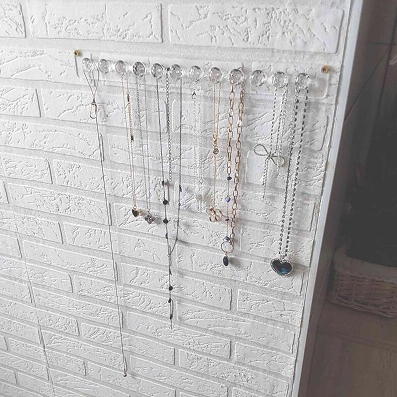 Estante de almacenamiento de joyas de acrílico transparente Soportes de joyería para montaje en pared Organizadores Almacenamiento y organización para el hogar