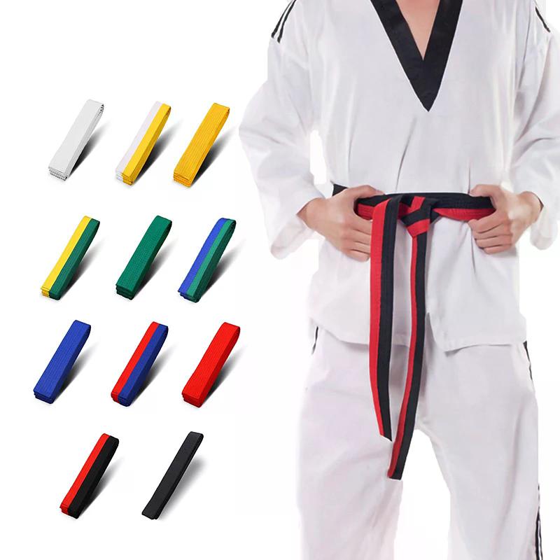 1 PC Taekwondo Colored Ranking Belts Cotton Martial Arts Judo Karate TKD Aikido Uniform Belt Kids Adult