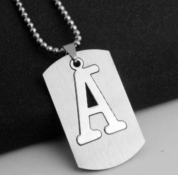NOVÝ Creative DIY Dvoupatrový náhrdelník z nerezové oceli AZ Letters Double Deck Necklace Party Gift Šperky