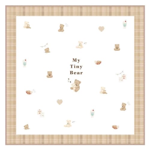 Kamio Japan MY TINY BEAR Lunch Cloth, My Tiny Bear Lunch Mat, Lunch Napkin Sheet, Placemat (170124)