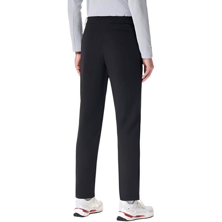 Anta Champion Series Solid Color Mid Waist Straight Casual Pants Men Bottoms Black 152340504-3