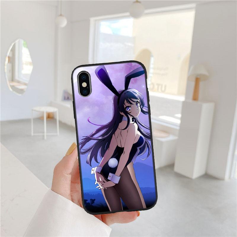 PP12 Bunny Cute Girl Anime Soft Shell Phone Case for iPhone SE X XS XR 11 16E 17 Pro Max Air 8 7 6 6s Plus