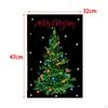 Banner Christmas Decorative Garden Flag Linen Ornament Accessories Courtyard