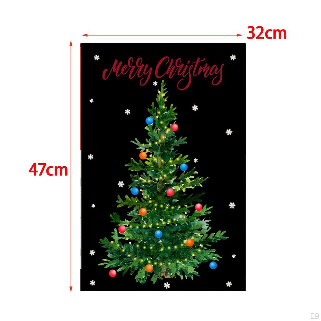 Banner Christmas Decorative Garden Flag Linen Ornament Accessories Courtyard