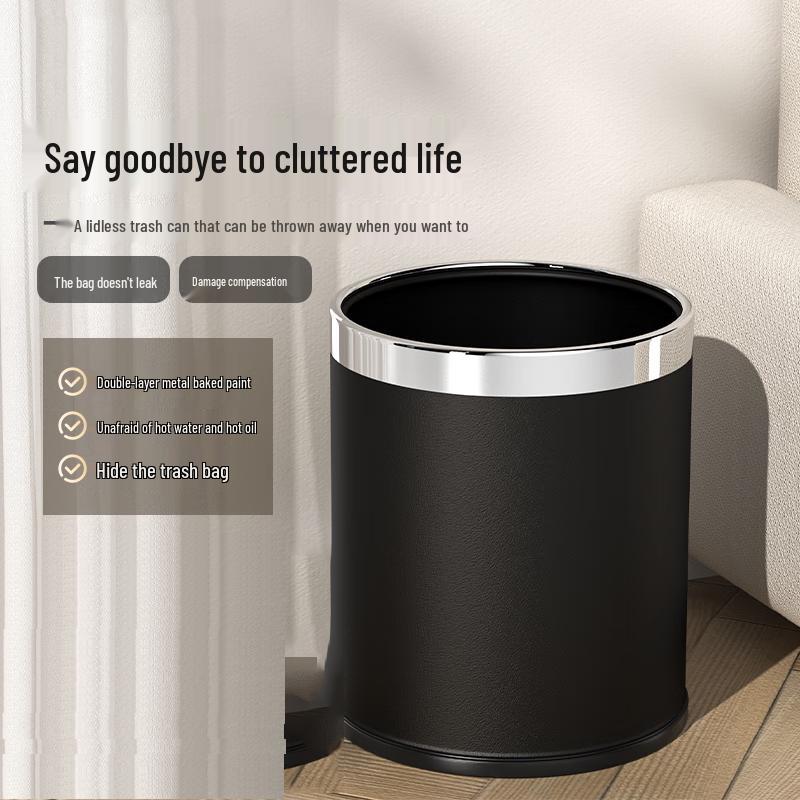 Dirac 10L Stainless Steel Double-Layer Trash Can